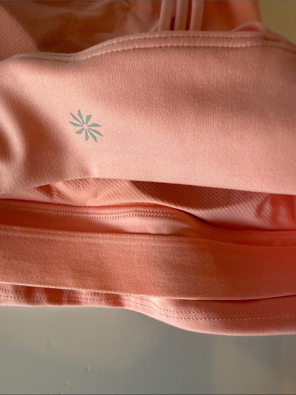 Athleta Athena Longline One-Shoulder Sports Bra Soft Peach Size Medium - Picture 8 of 10